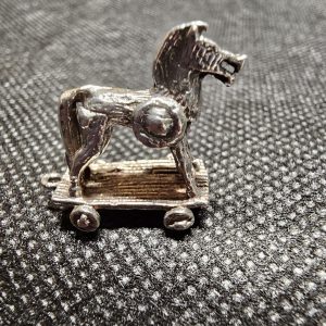 Large Trojan Horse Silver Charm