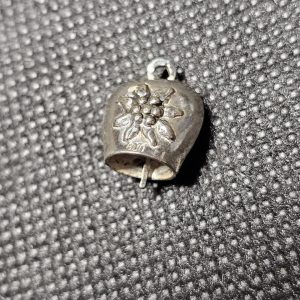Silver Cow Bell Charm