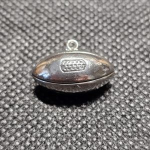 Silver Rugby Ball Charm