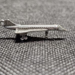 Silver Articulated Concord Plane Charm