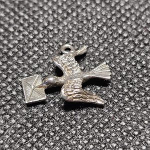 Silver Dove with Letter in its Beak