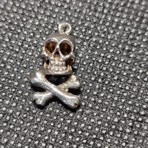 Silver Skull and Cross Bones Charm