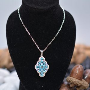 Impressive Sterling Silver Pendant with multi gems