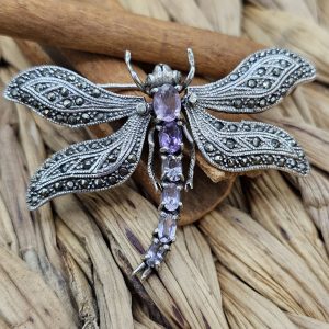 Silver Dragonfly Broach